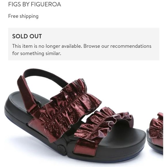 FIGS BY FIGUEROA Ruffle Sandal Adjustable Size 8 - Picture 16 of 16